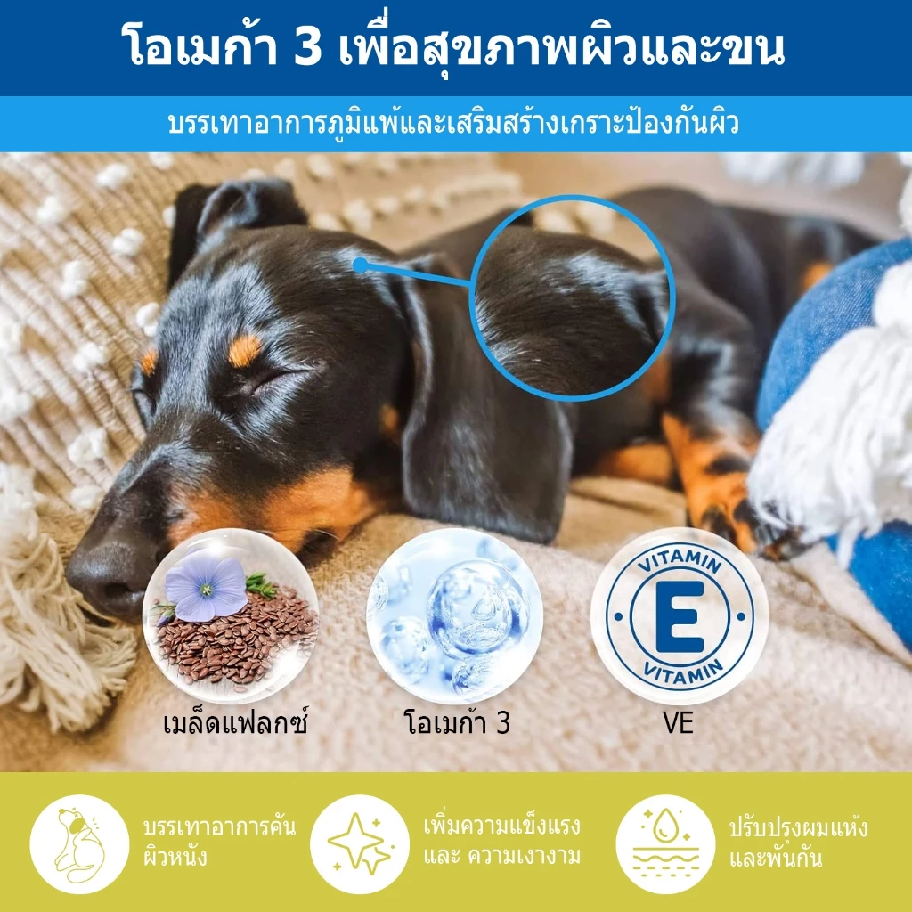 Popoo Multivitamins for Dogs วิตามินหมา อาหารสุนัข บำรุงสะโพกและข้อ ผิวหนังและขน การทำงานของลำไส้ ขนมสุนัข 120 แคปซูล thumbnail 4