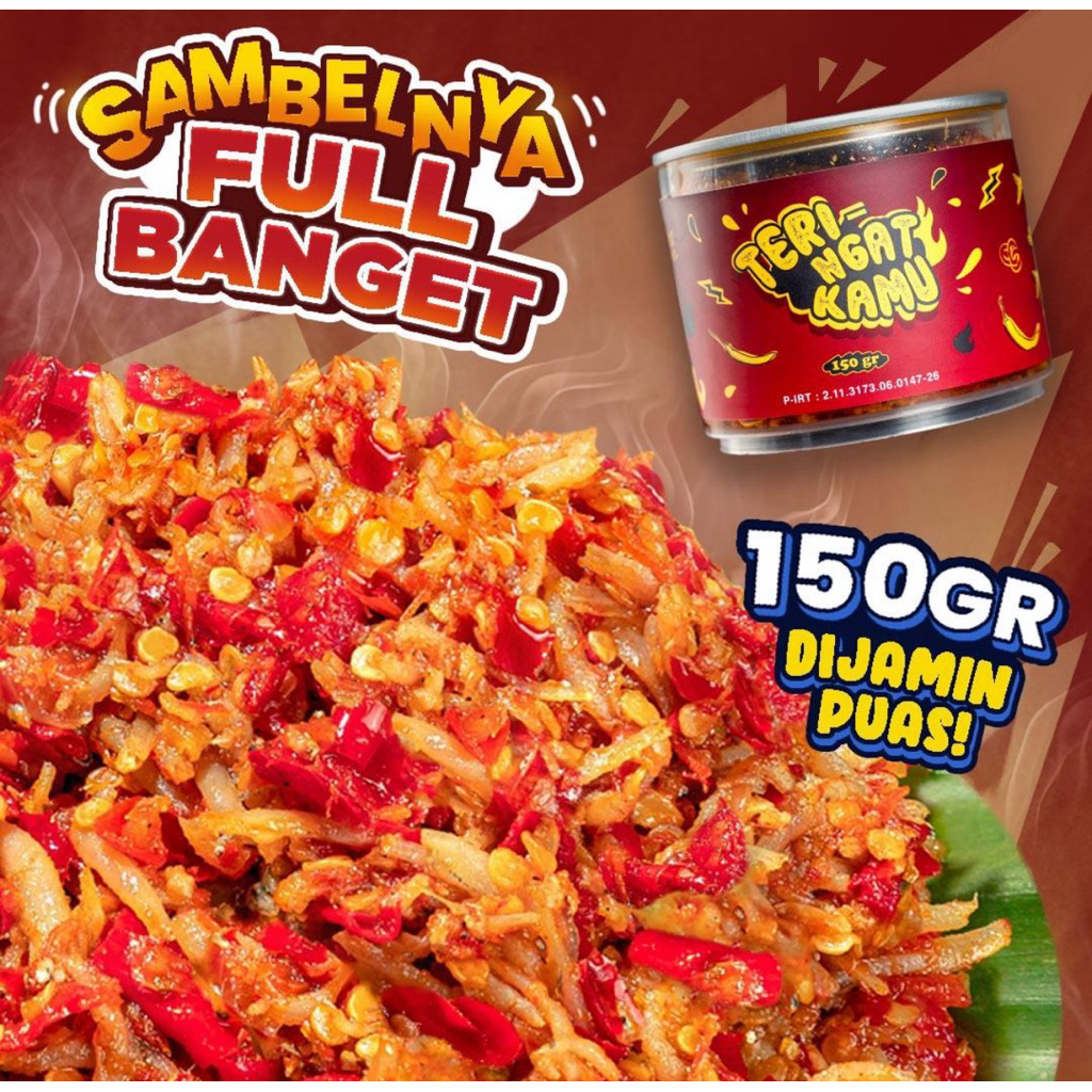Indonesia Sambal TeriNgat Kamu Eatsambel 150 gram/ Medan Anchovies Chili