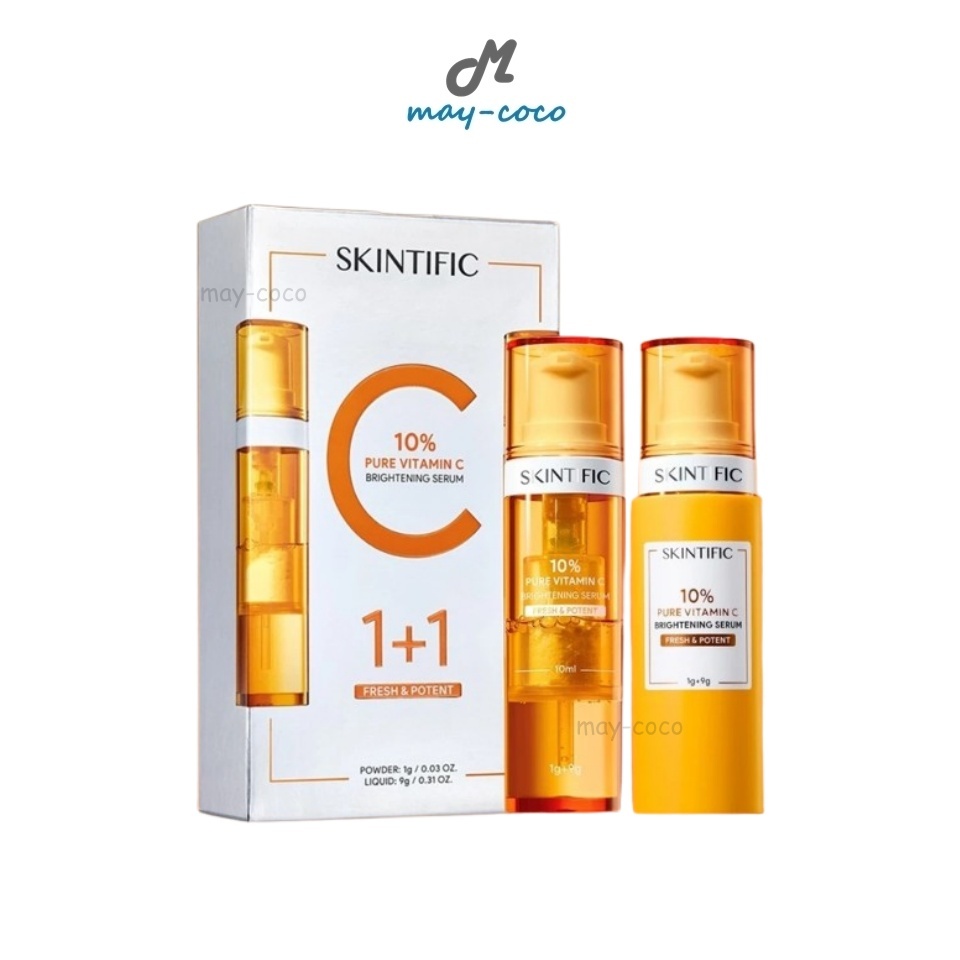 ถูก/แท้/มีไลฟ์ เซรั่ม Skintific 10% Pure Vitamin C Brightening Serum เซรั่มวิตซีเฟรช ผิวโกลว์ กระจ่างใส ลดจุดด่างดำ