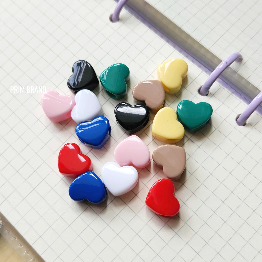 ลูกปัดอะคริลิครูใหญ่ (1 ชิ้น) สำหรับร้อยเชือก พวงกุญแจ งาน DIY