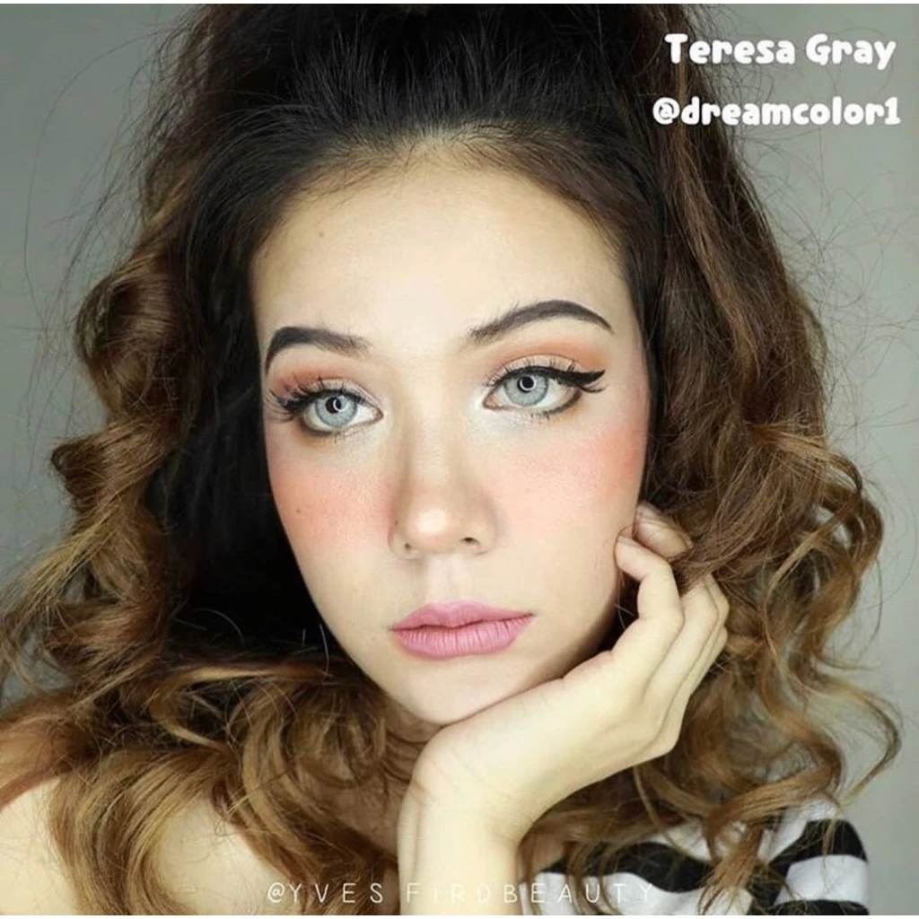 Teresa Gray / Brown [-50ถึง-1000] By Dreamcolor1 คอนแทคเลนส์