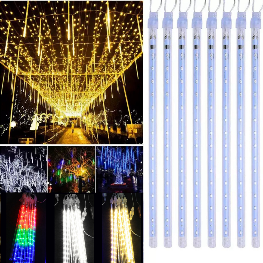 ไฟดาวตก LED ยาว 50 เซนติเมตร ชุด8แท่ง ตกแต่งบ้านตกแต่งสวน กันน้ำใช้ภายนอก   D47