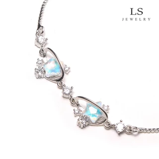 LS สร้อยข้อมือแฟชั่นสำหรับผู้หญิง สร้อยข้อมือรูปดาว b2866