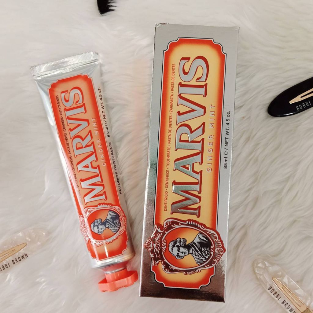 🔥ของแท้ฉลากไทย🔥🧡Marvis ยาสีฟันมาร์วิสจินเจอร์ มินต์ Marvis Ginger Mint 85 ml ยาสีฟันมาร์วิส🧡