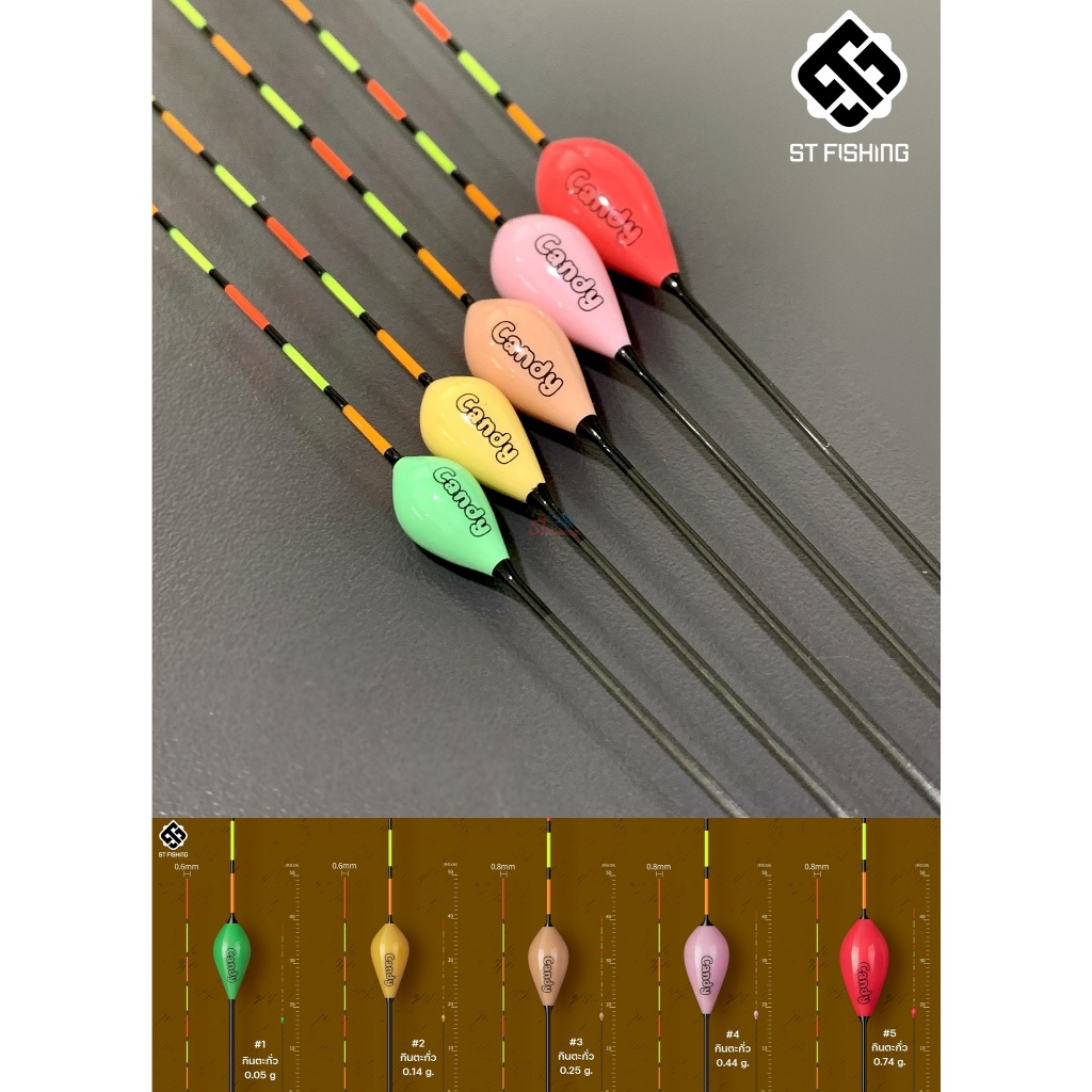 ทุ่นขนนก Candy By Stfishing หางตัน เหมาะสำหรับเกมส์ สายเบา สายตกไหล