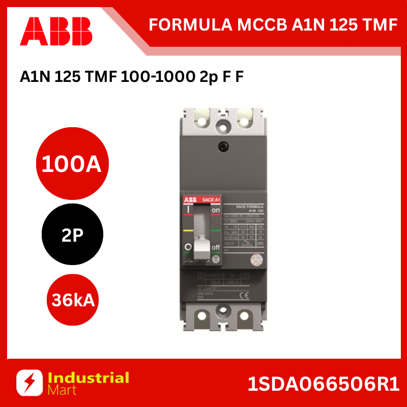 ABB FORMULA MCCB A1N 125 TMF 100A  2P 36kA :1SDA066506R1