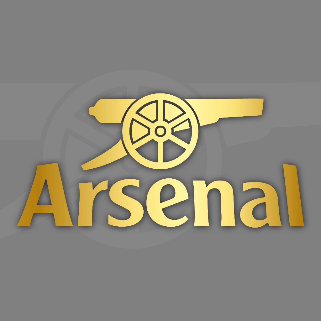 ไซต์ใหญ่ โลโก้อาร์เซนอล สติ๊กเกอร์สะท้อนแสง อาร์เซนอล Arsenal ทนแดด ทนฝน ทนน้ำ (งานไดคัท) ติดรถ