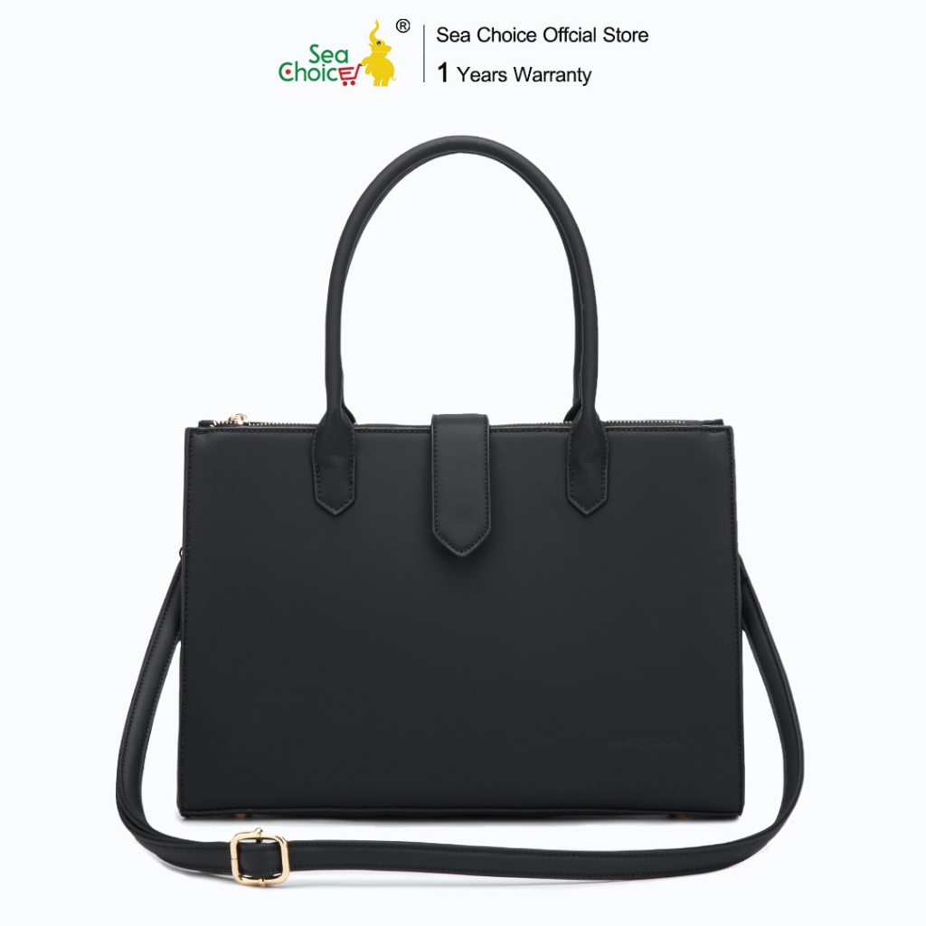 SeaChoice กระเป๋าถือผู้หญิง กระเป๋าแฟชั่น  กระเป๋าสะพายข้างปรับระดับได้ หนัง PU สะพายข้างสำหรับออกเดท ช้อปปิ้ง ทำงาน