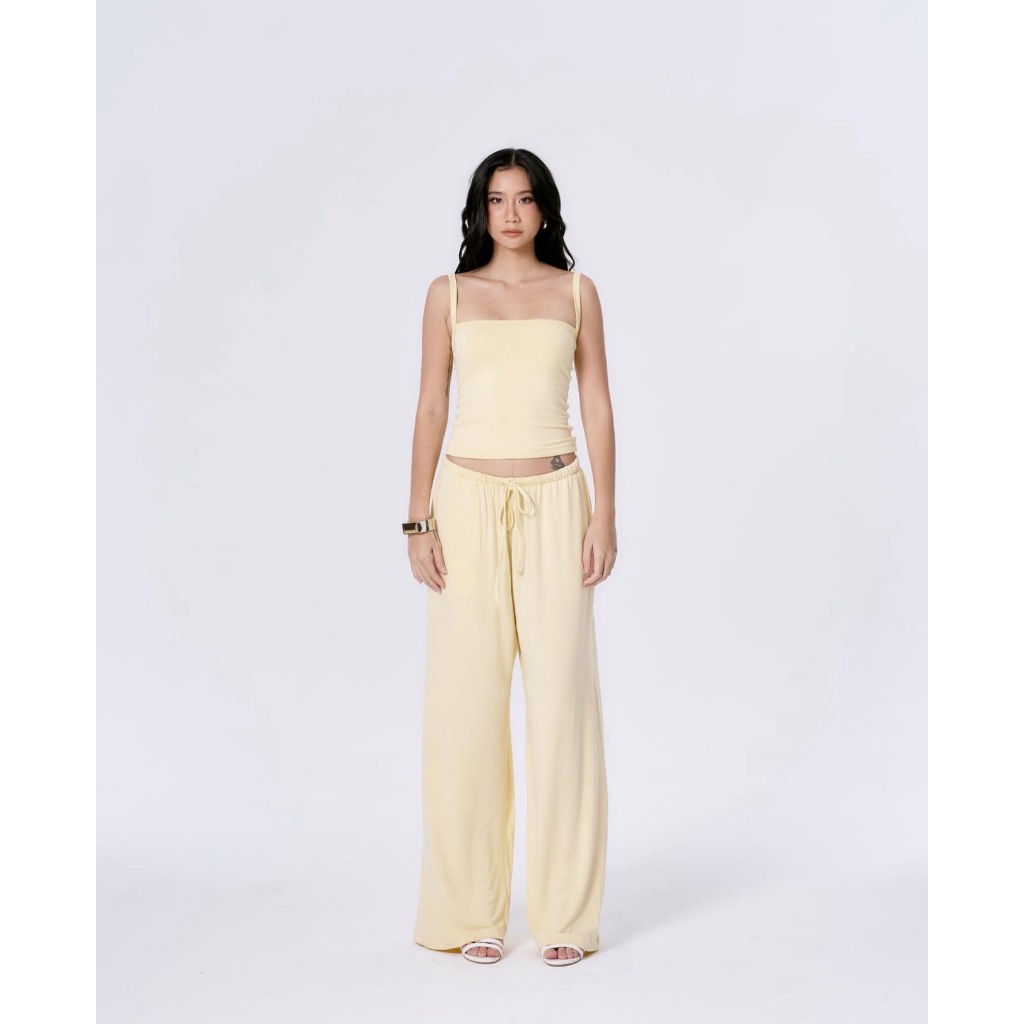 Atipashop - CALLER RAYON TANK TOP เสื้อสายเดี่ยว คอเหลี่ยม ผ้าเรย่อน ปักโลโก้ - 1