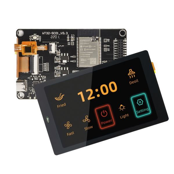 บอร์ดทดลอง ESP32 - WT32-SC01 PLUS+หน้าจอ LCD 320X480 3.5 นิ้ว