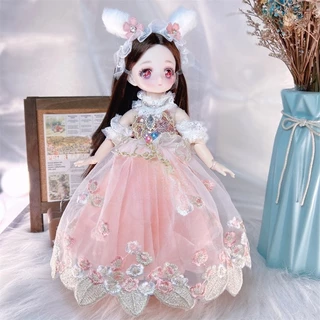 CDD ตุ๊กตา BJD3D ข้อต่อขยับได้30ซมของเล่นสําหรับเด็ก ตุ๊กตาเจ้าหญิงน้อย ของขวัญสำหรับสาว ๆ
