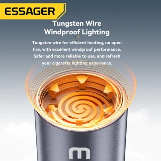 Essager ที่จุดบุหรี่ Type-C พกพาสำหรับการเดินทาง ใช้งานได้กับอุปกรณ์หลายชนิด