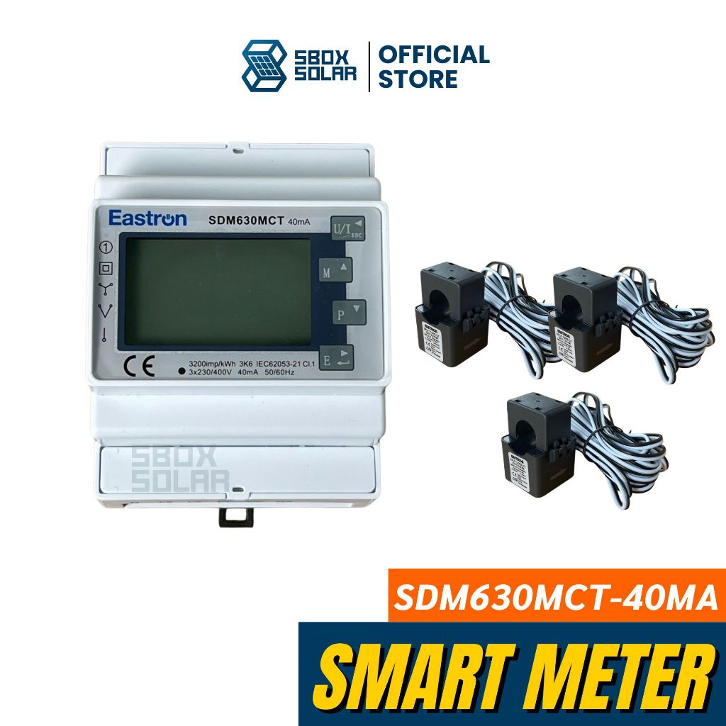 SMART METER SDM630MCT-40mA  SDM120CT-40mA สามเฟสป้องกันการไหลย้อนกลับมิเตอร์