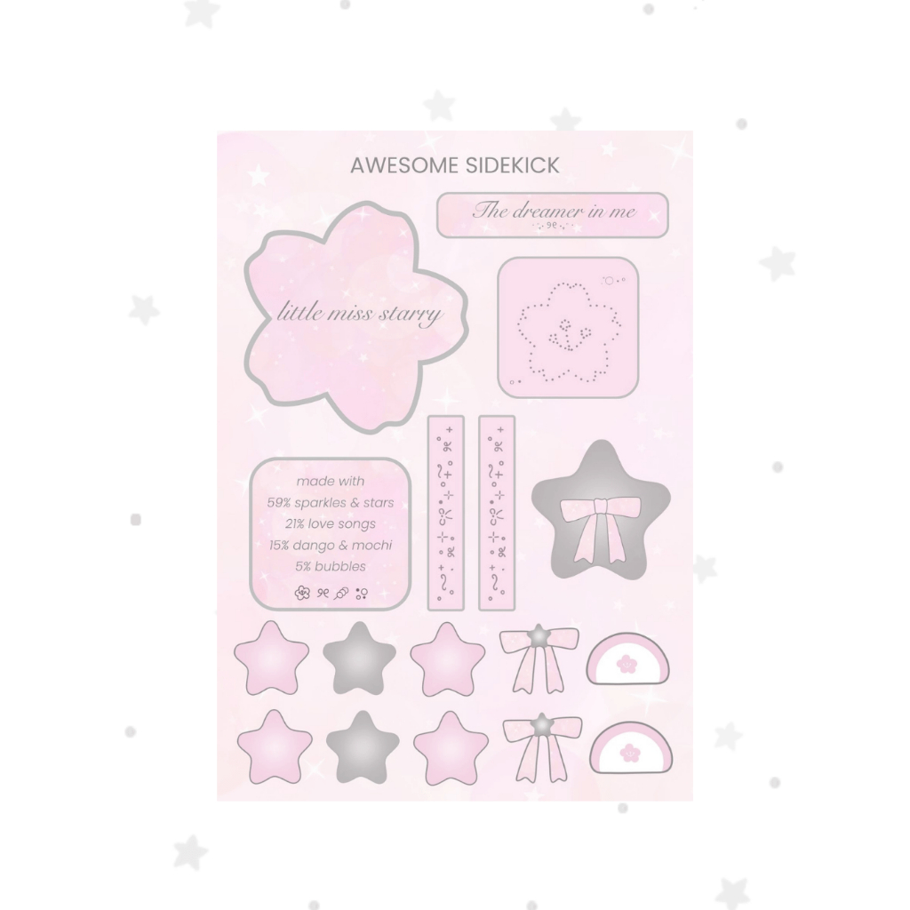 AWESOMESIDEKICK_MISS STARRY STICKER SET