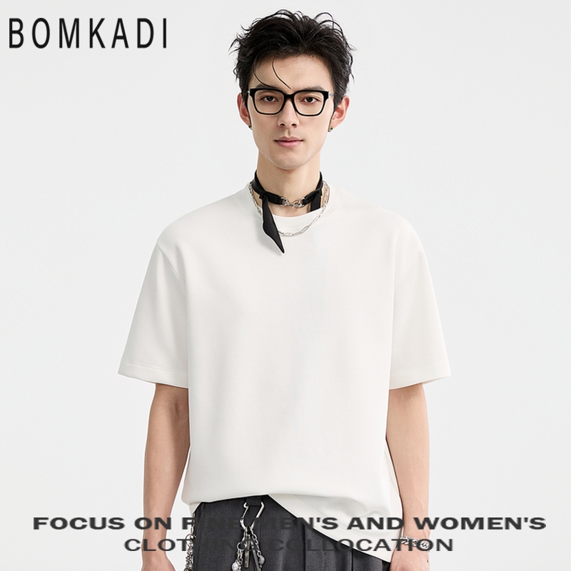 เสื้อชายแขนสั้นผ้าฝ้าย95%+5%สแปนเด็กซ์! ใส่สบายไม่อับชื้น เสื้อผ้าผู้ชายซัก100ครั้งไม่ย้วย ผ้าเบาสบายเหมือนไม่ได้ใส่