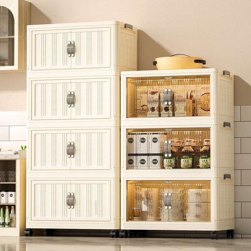 NeatBox ตู้เก็บของ พับเก็บได้ มีล้อ 5 ชั้น อเนกประสงค์ สำหรับคอนโดพื้นที่เล็ก ความชื้นและกันน้ำ 500L