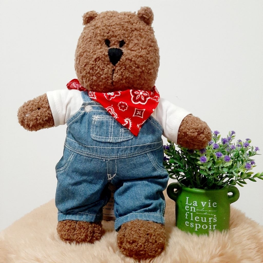 ตุ๊กตาหมี Gap Teddy Bear ชุดยีนส์หล่อ น่ารักมาก...