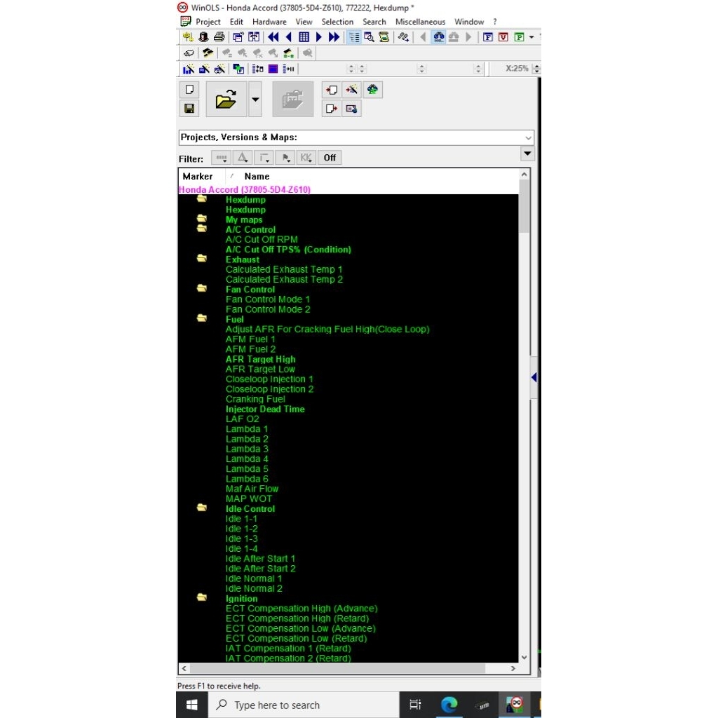 แมพแพค Honda Accord G9 37805-5D4-Z610