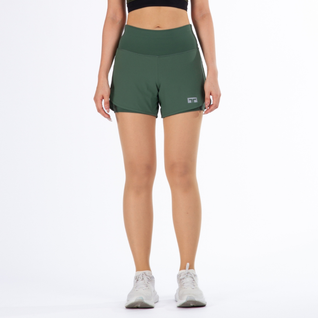 TL Fly Shorts กางเกงขาสั้นหญิง มีซับใน รุ่น ฟลาย สีเขียว (25220M)