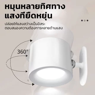 โคมไฟติดผนังเหนี่ยวนำ LED สองหัว ปรับโทนสี15เฉด กันน้ำกันฝน โคมตกแต่งห้องนอน ไฟข้างเตียง ไฟบาร์