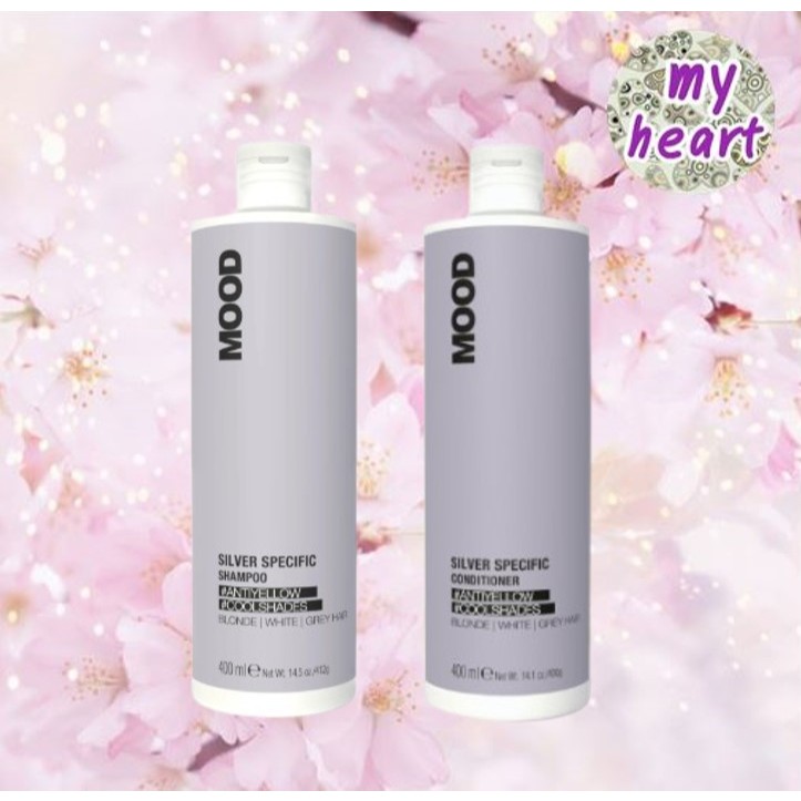 Mood Silver Specific Shampoo/Conditioner 400/400 ml แชมพู ครีมนวดผม เม็ดสีม่วง