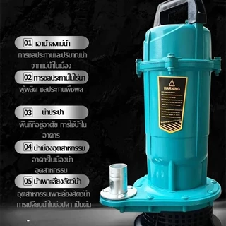 PPD ปั๊มแช่ 1 นิ้ว 2 นิ้ว 1000W สายไฟ 10 เมตร มอเตอร์ทองแดงแท้ 100% ประสิทธิภาพที่ม