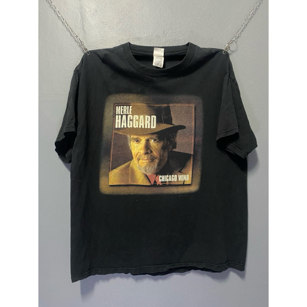 เสื้อยืดมือสอง ลาย Merle Haggard หลังทัวร์ 2005’