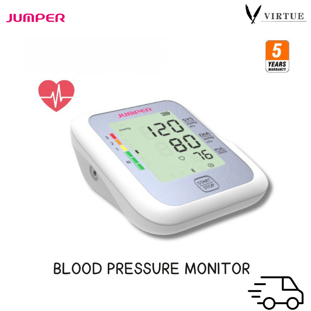 Jumper Blood Pressure Monitor เครื่องวัดความดันโลหิต รุ่น JPD-HA120 [รับประกันตัวเครื่อง 5 ปีจากการใ