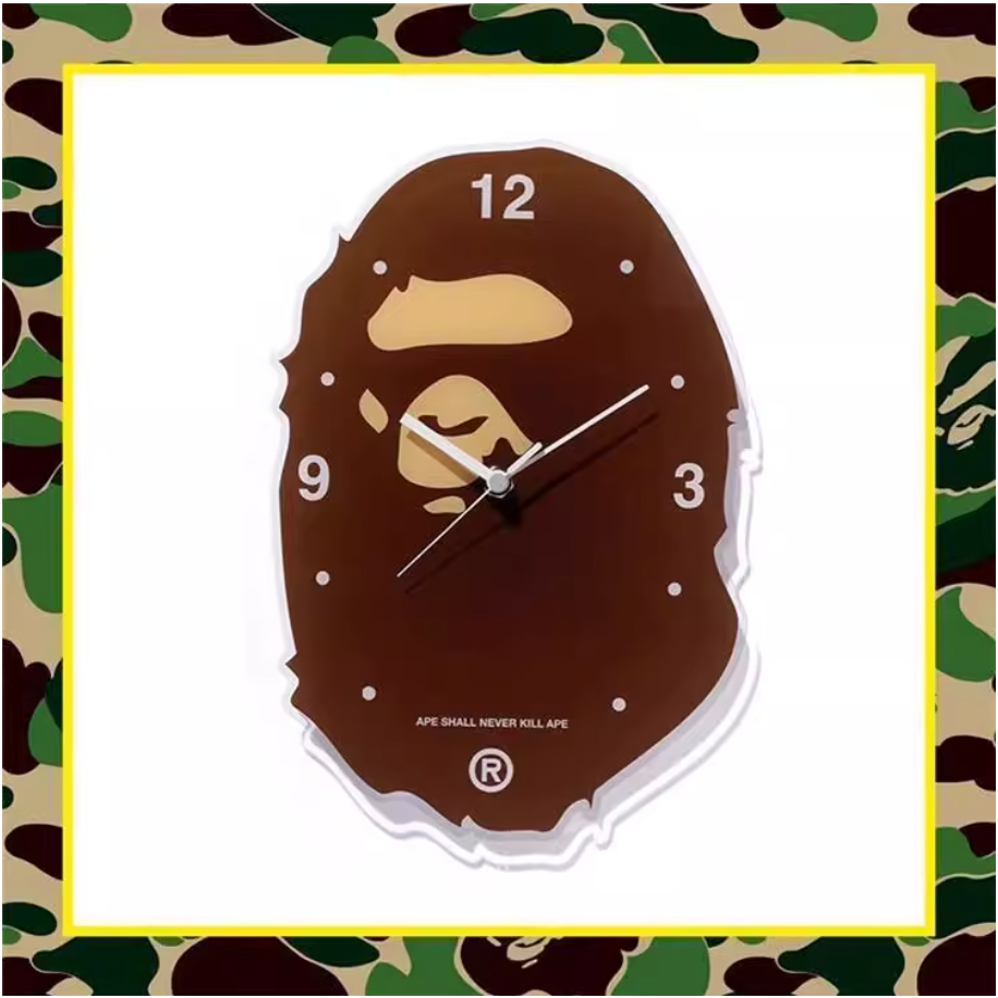 [ 💥 ส่งฟรี 798.-] พร้อมส่ง 📦 นาฬิกา A BATHING APE® BAPE ลายโลโก้หน้าลิง ขนาด :  23x33cm