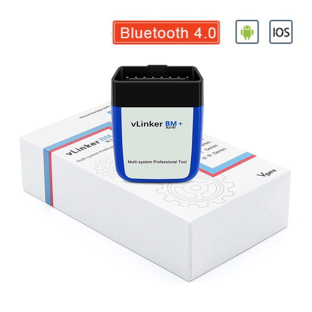 【Local stock】Vgate vLinker BM+ ELM327 V2.2 เครื่องมือสแกนเนอร์วินิจฉัยรถยนต์ บลูทูธ 4.0 และ wifi And