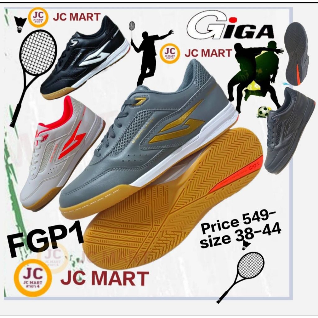รองเท้าแบดมินตัน รองเท้าฟุตซอลGIGA BADMINTON GIGA FUSALFGP1 FGP2  รองเท้ากีฬารองเท้าแบดมินตันราคาถูก