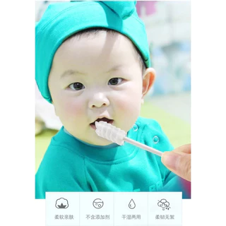 DODOLOVE ผ้าก๊อซทำความสะอาดช่องปากเด็ก 30 ก้าน ผ้าก๊อซเช็ดลิ้น
