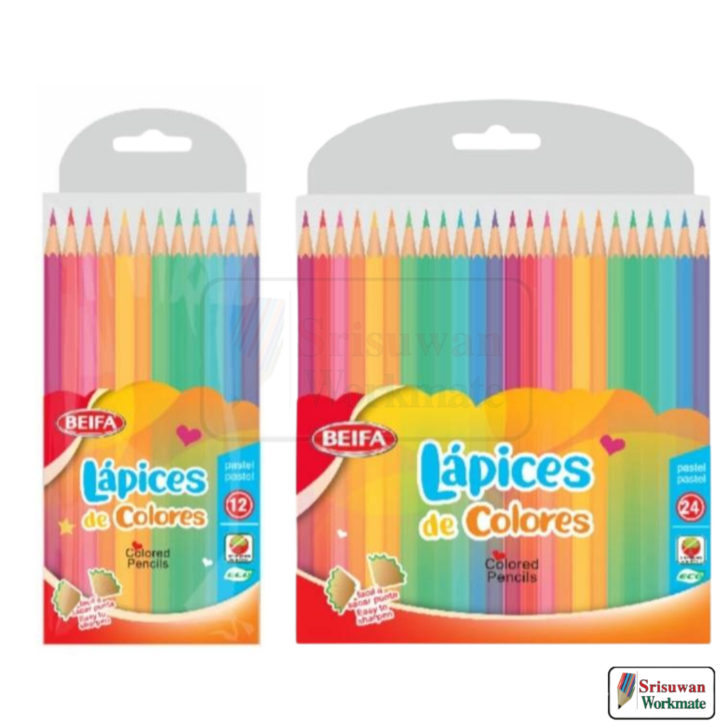 BEIFA สีไม้พาสเทล 24 สี / 12 สี Pastel Color Pencil ดินสอสีพาสเทล ดินสอสีไม้ ดินสอสี สีไม้ นุ่มละมุน dreamy little tree
