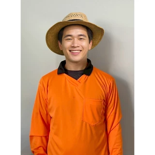 เสื้อคนงานแขนยาว คอปก มีกระเป๋า ( เซต 10 ตัว คละสี ) โทนเข้ม+โทนสว่าง