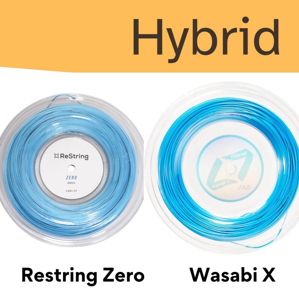 เอ็นเทนนิสไฮบริด Restring Zero / Toroline Wasabi X (ตัดแบ่ง)