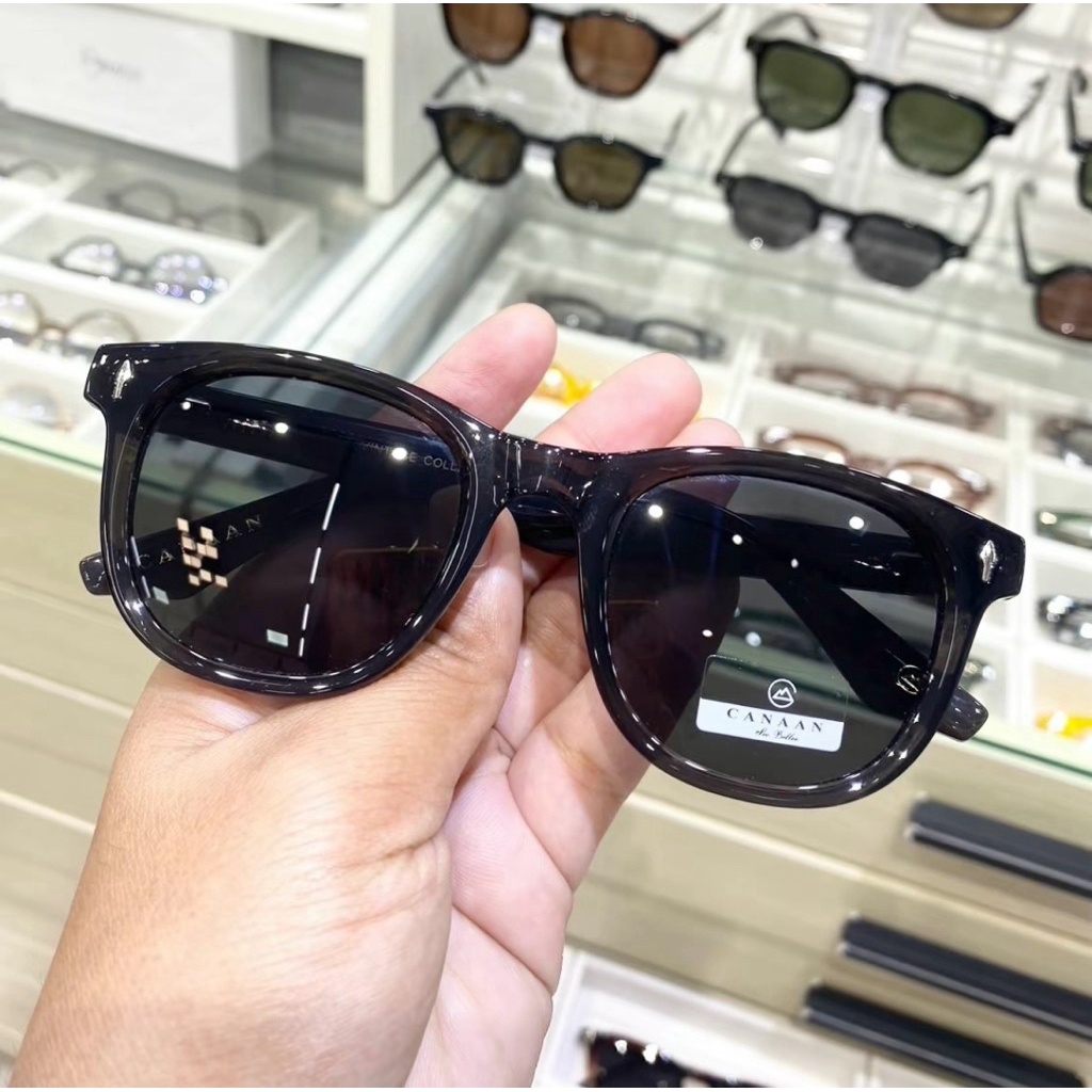 แว่นกันแดด สไตล์วินเทจ สุดฮิต  เเบรนด์ canaan แท้สั่งตรงจากโรงงาน กัน UV400 สามารถนำกรอบเปลี่ยนเลนส์สายตาได้ ราคา ถูกที่สุด ดีลบีเคเค แกลเลอรีภาพที่ 4