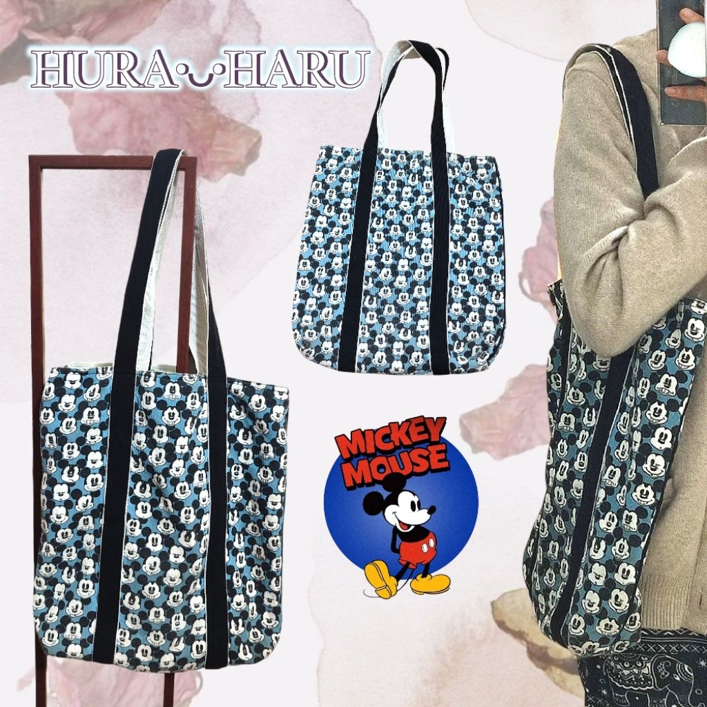 กระเป๋าผ้า มิกกี้เมาส์ สกีน ผ้าคอตตอน✨ BND 054