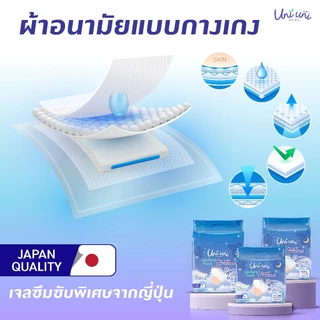 (8 แพค 40 ชิ้น) Uni Uni ผ้าอนามัยแบบกางเกง ขอบเอวนุ่ม แห้งสบาย เรียบเนียน ซึมซับดีเยี่ยม ไซส์ M L XL