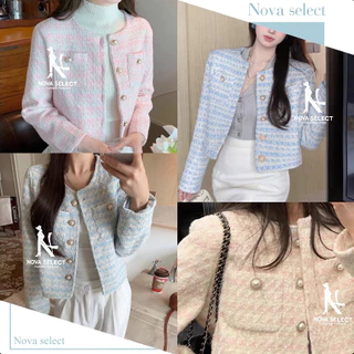 พร้อมส่ง  เสื้อคลุมทวีตแขนยาวใส่ออกงาน เสื้อทวีตสีหวานให้ลุคสาวเกา Clothing Women
