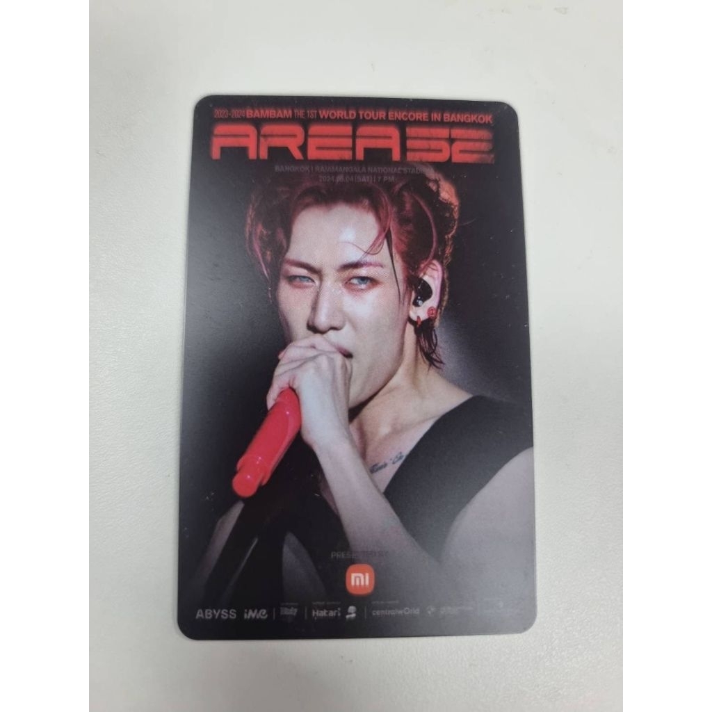 Card BAMBAM การ์ดที่ระลึกคอนเสิร์ตแบมแบม Area52