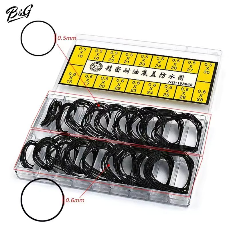 (พร้อมส่ง) ยางโอริง สำหรับฝาหลังนาฬิกาข้อมือ จำนวน 200 เส้น 0.5 มม./0.6 มม.แหวนยาง O-Ring ปะเก็นสําหรับช่างซ่อมนาฬิกา รูปที่ 4