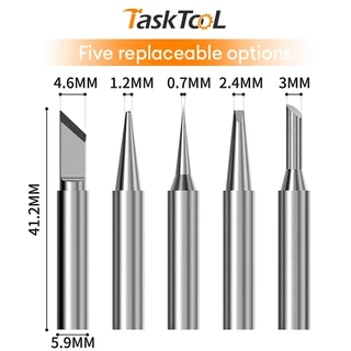 TASKTOOL หัวแร้งบัดกรี 60W หัวแร้งไฟฟ้า ชุดหัวแร้งบัดกรี 13 ชิ้น ปรับอุณหภูมิได้ TISI STANDARD