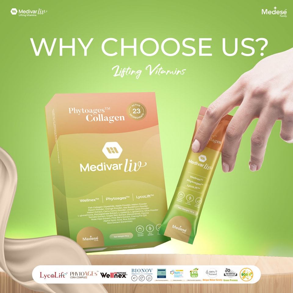 (ของแท้) Medivar Liv คอลลาเจน ไดเปปไทด์ วิตามินผิวยกกระชับ สูตรคุณหมอใบเตย