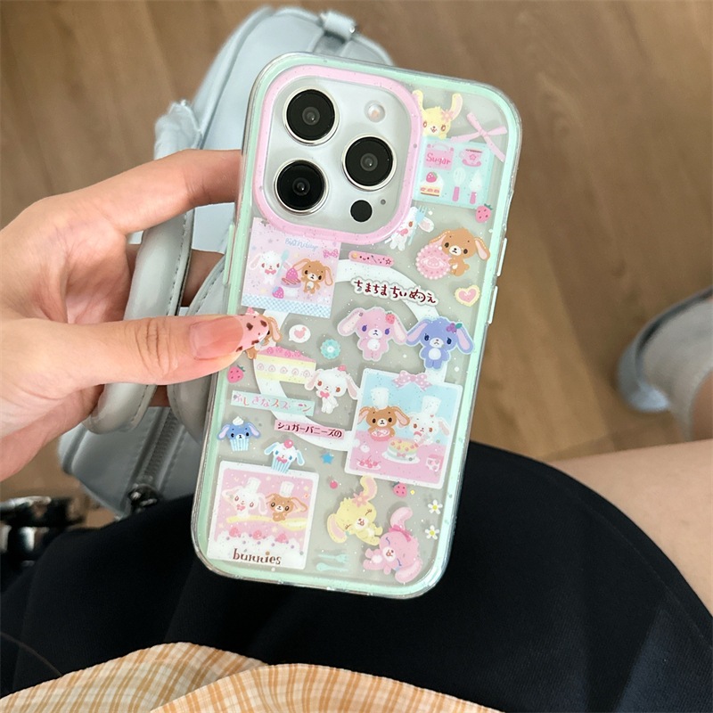 [13-17PM] เคสขอบ2ชั้น ใสกลิตเตอร์ชูก้า งานแม่เหล็ก (มีเฉพาะเคส) เคสไอโฟน พร้อมส่ง เคสสำหรับ IPHONE CASE