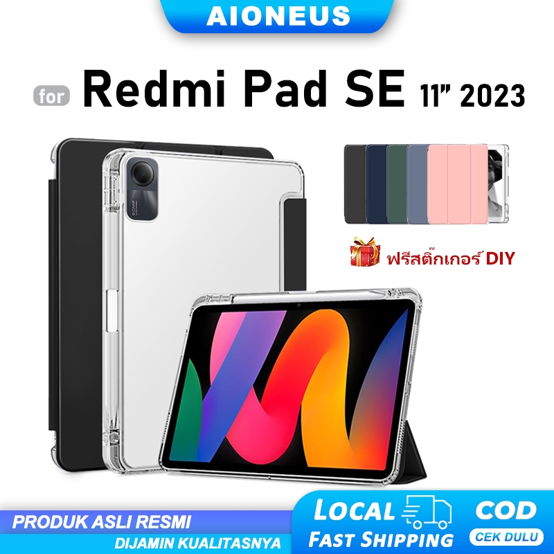 เคส Redmi Pad SE 11 นิ้ว เคสฝาพับ เรดมี่ แพด เอสอี ฝาพับโปร่งใส Cover แพด Redmi Pad SE Case พร้อมถาดใส่ปากกา