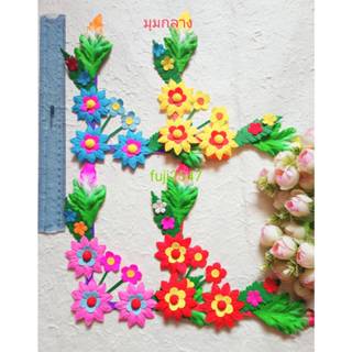 (แพค10มุม)ดอกไม้กระดาษสาและกระดาษโปสเตอร์สี มุมบอร์ดขนาดกลาง…