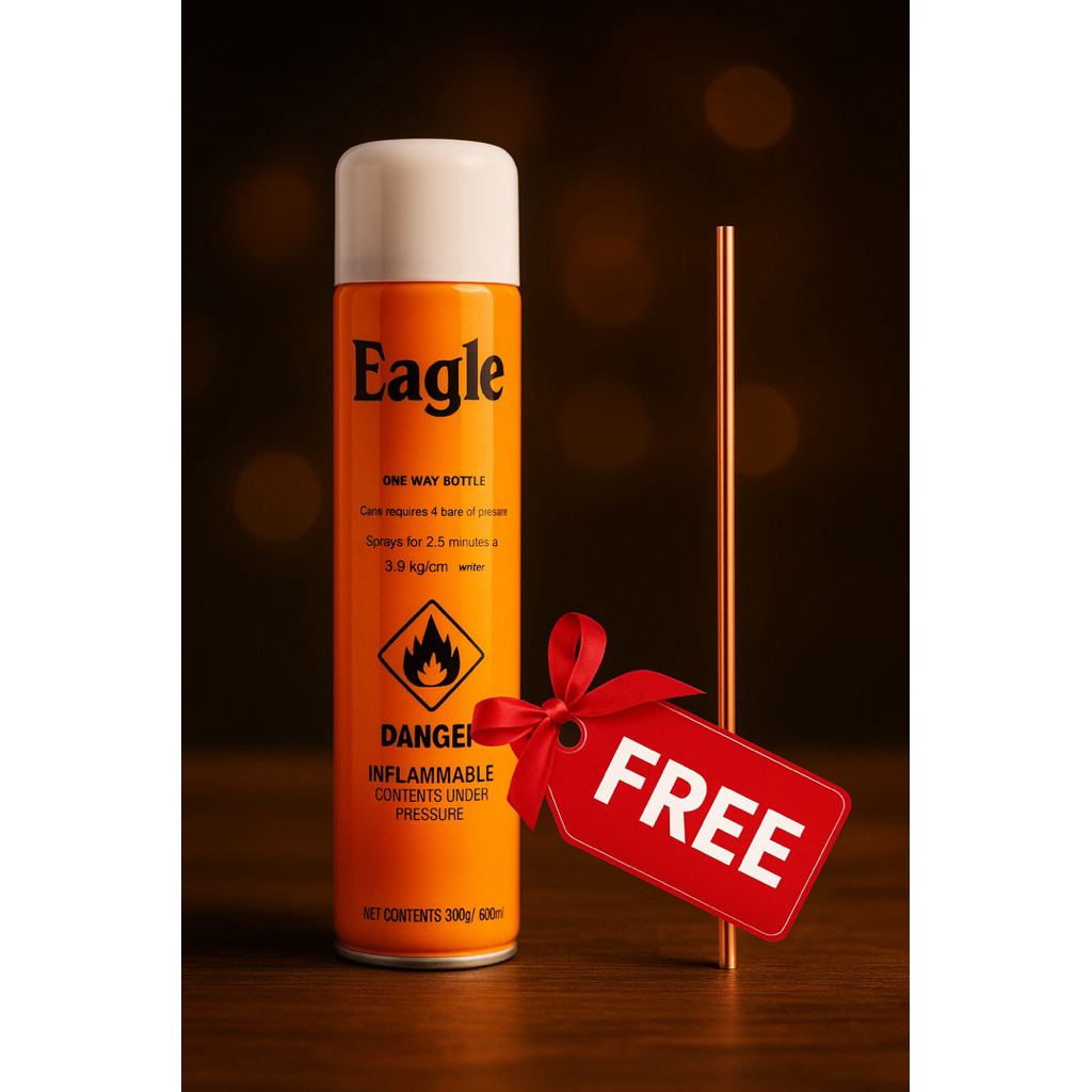แก๊สกระป๋องแบบเกลียวEagle600ml แถม ลวดเชื่อม
