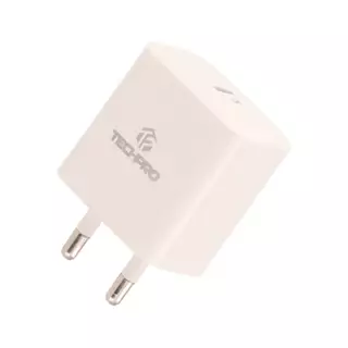 [โปรโมชั่นราคาพิเศษ] อะแดปเตอร์ TECHPRO Wall USB Charger 1 USB-C (PD20W) + USB-C to Lightning Cable 1M. by Banana IT