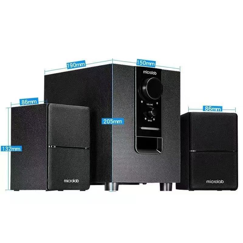 2024.Microlab รุ่น M100BT M106BT มีบลูทูธในตัว (Bluetooth) ลำโพง (2.1) ประกันศูนย์ 1 ปี By Fullbrigh