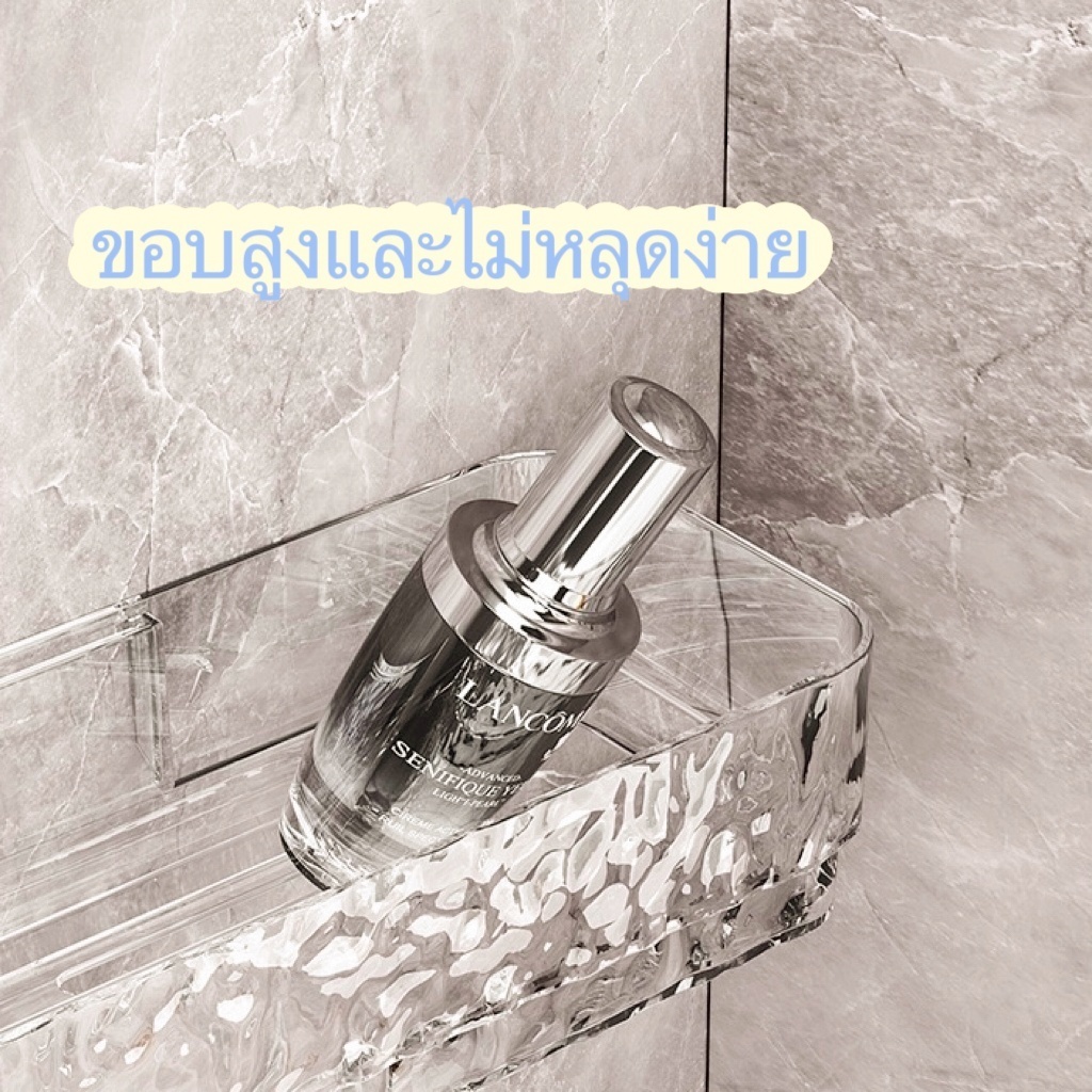 กล่องสบู่ มีตะขอ ชั้นวางของแบบตัวดูดสููญญากาศ ที่วางสบู่ ไม่ต้องเจาะ ชั้นเก็บของ KKHOME - รูปที่ 4